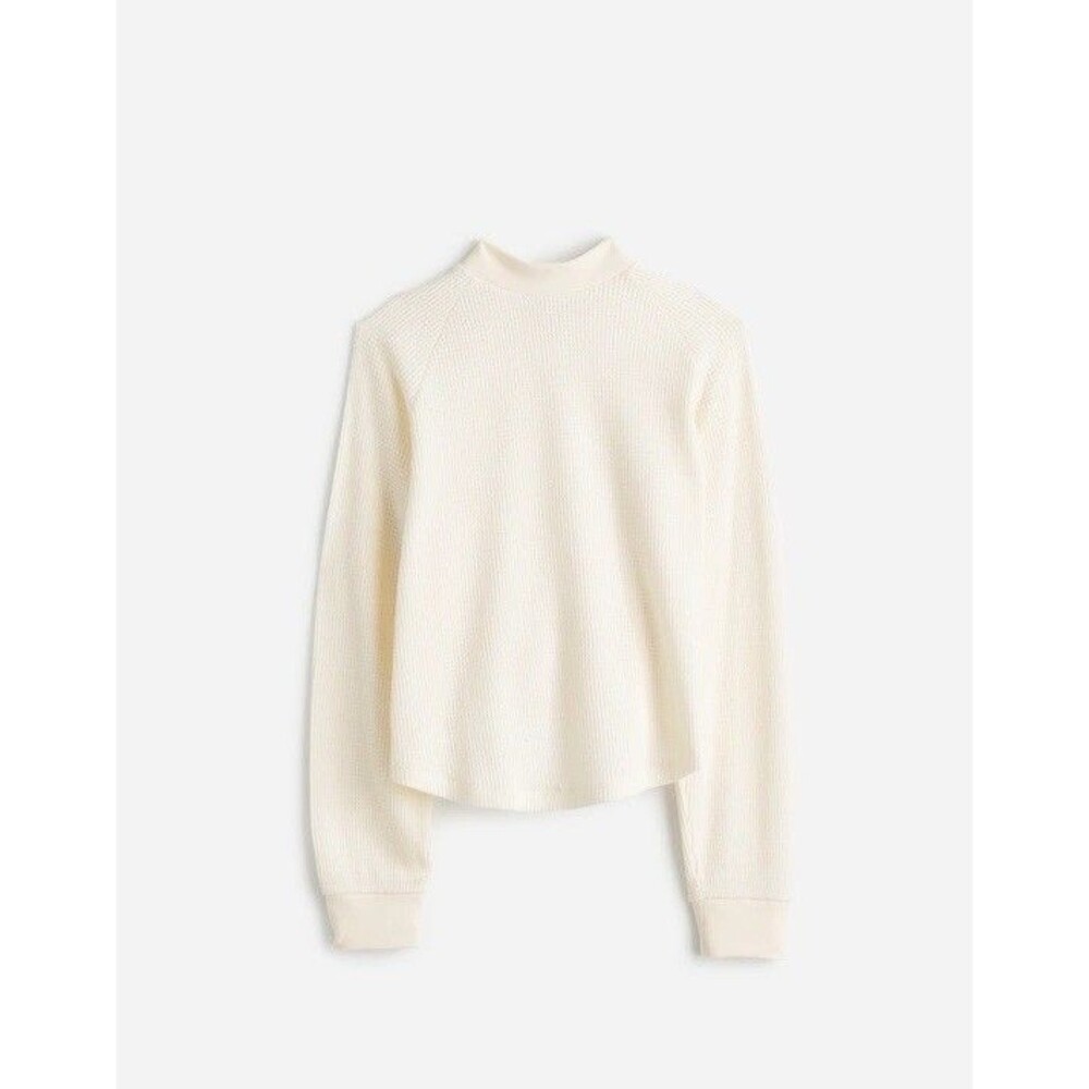 Madewell Waffle-Knit Long-Sleeve Crewneck Tee NWT Size XXS